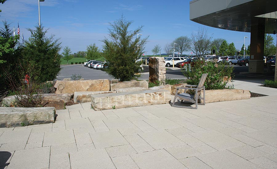 A healing garden at the Mount Nittany Medical Center