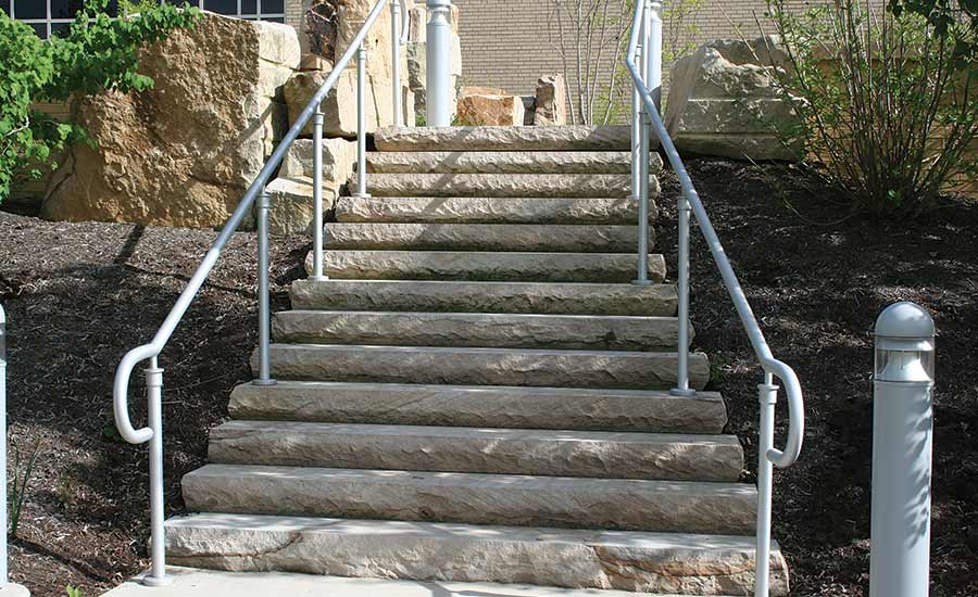 The staircase is made from Homewood sandstone