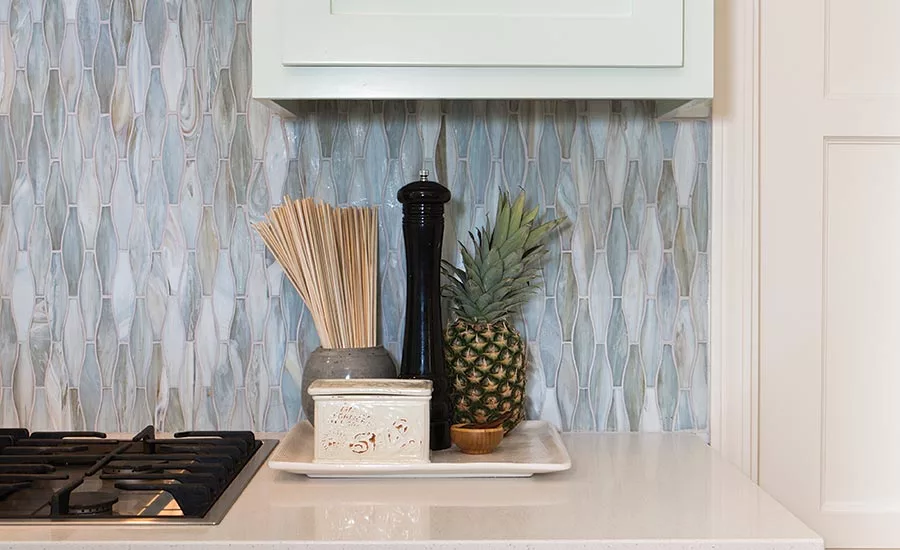 Mosaic tile accents cozy California cottage