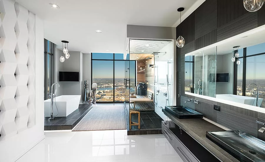penthouse remodeling project wanted the modern/contemporary look