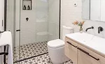 Island Stone's Blade elongated hexagon tiles in Pure Silk Matte