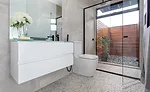 pebble-shaped marble tiles from Level Pebble