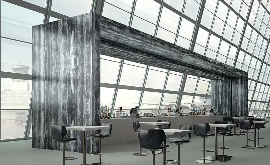 Marble-look tile