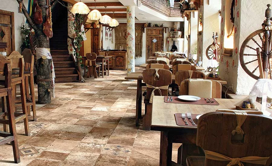 White marble-look tile