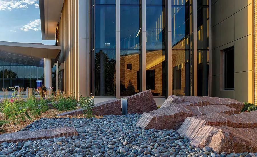 stone blocks were hand-picked by the landscape architect