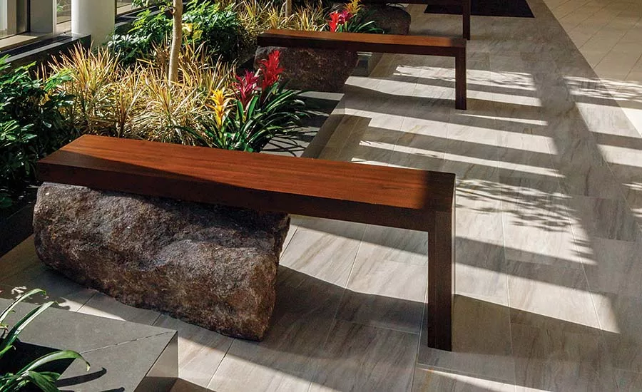 minimalistic and reflective garden space