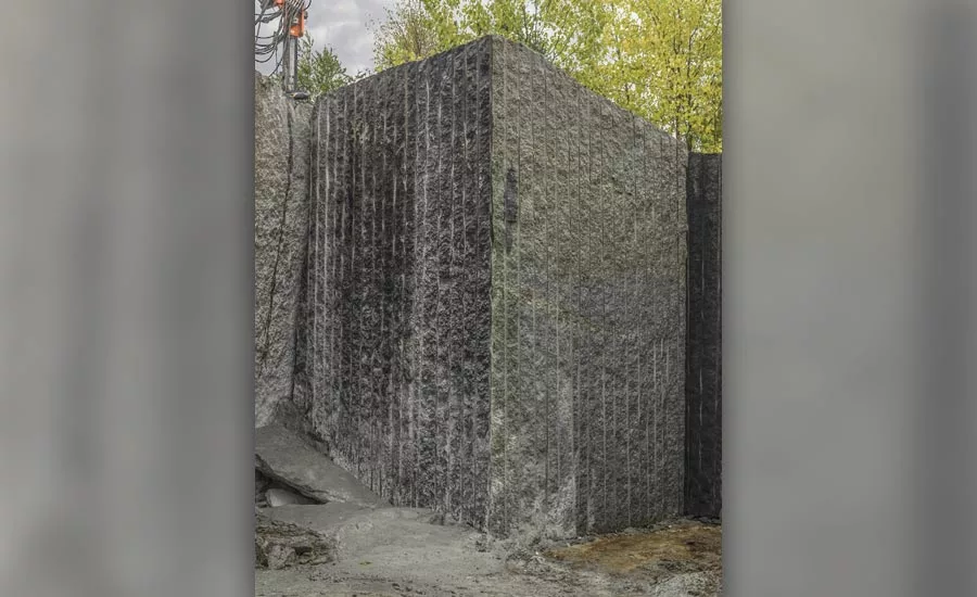 The blocks were quarried in Ontario, Canada