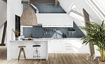 white marble looks with subtle veining, into quartz slabs