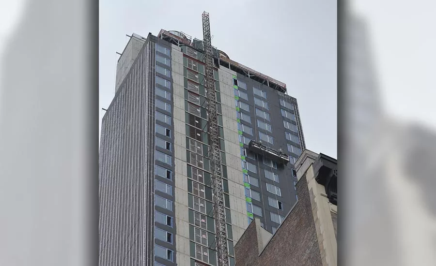 cladding and exterior insulation layers