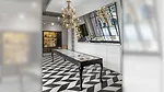 CSTD 1221 Web Exclusive: Maggie Louise Winter 2021 Slide 3. Inspiration came from a tile floor in a Parisian chocolate shop seen on one of the owner’s recent trips.