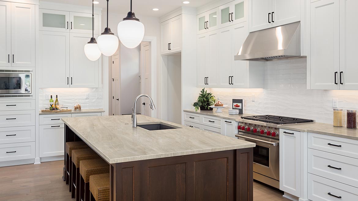Palette Profile - A Kitchen With Deep Greys, Quartzite, And