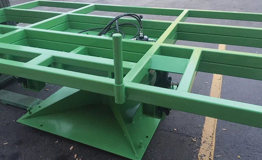 Powered rotating tilting table