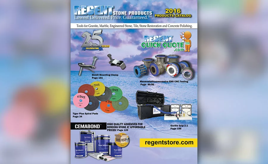 Regent Stone Products 25th anniversary 2016 Products Catalog