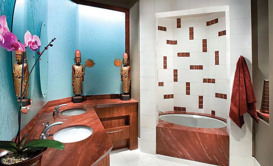 Thailos White marble wall 
