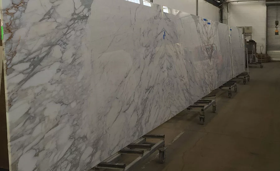 White marble slabs 