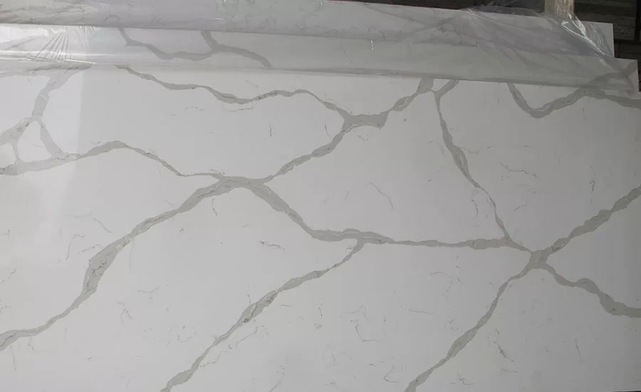White- and gray-colored quartz