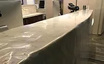 Carrara marble slabs of reception counter