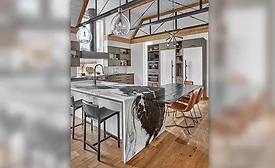 Art House's Dalamata dolomite kitchen island