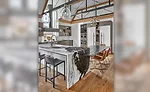 Art House's Dalamata dolomite kitchen island