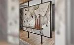 Art House's Patagonia White granite divider wall