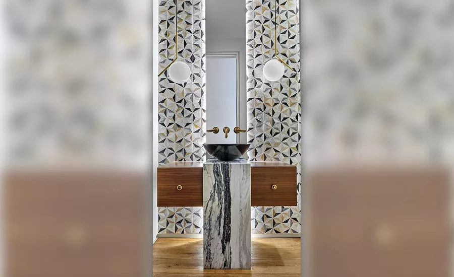 Art House's powder room, located off of the foyer