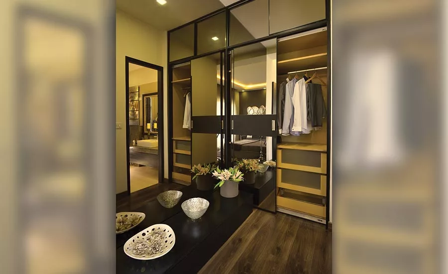 vanity top in the bedroom