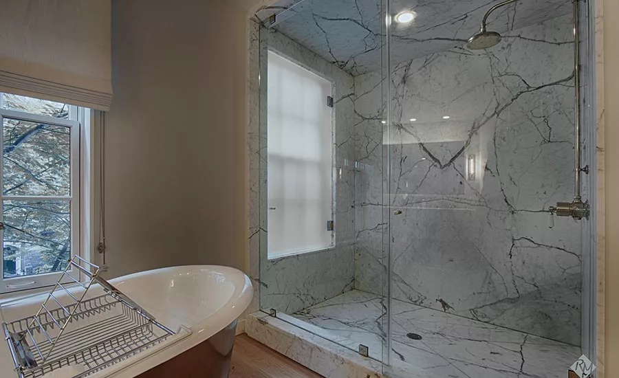 residential bathroom job from Rye Marble Inc.