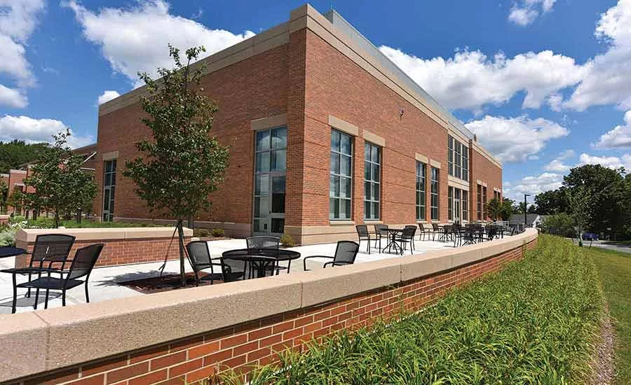 exterior facade of brick
