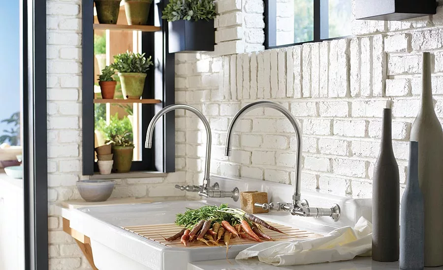 quartz countertops in the potting nook have a thickness of 2cm