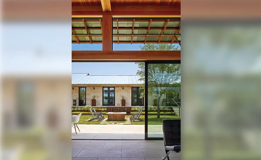 Sisterdale limestone in Craig McMahon Architects, Inc. designed home