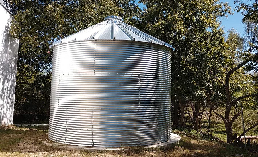 A 14,500-gallon cistern at Gecko SSS