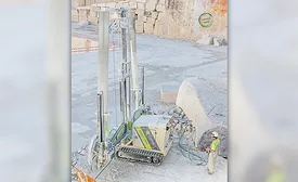 Tracked Extendable Diamond Wire Machine from StoneMen Solutions, Inc. and Fravizel Engineering