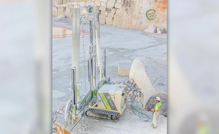 Tracked Extendable Diamond Wire Machine from StoneMen Solutions, Inc. and Fravizel Engineering