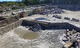 Sandstone quarry of Russell Stone Products, Inc.
