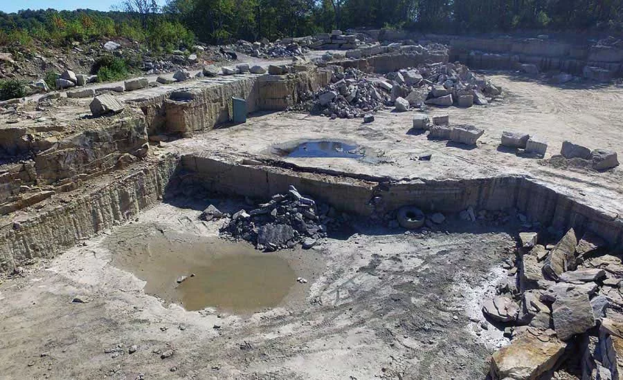 Sandstone quarry of Russell Stone Products, Inc.