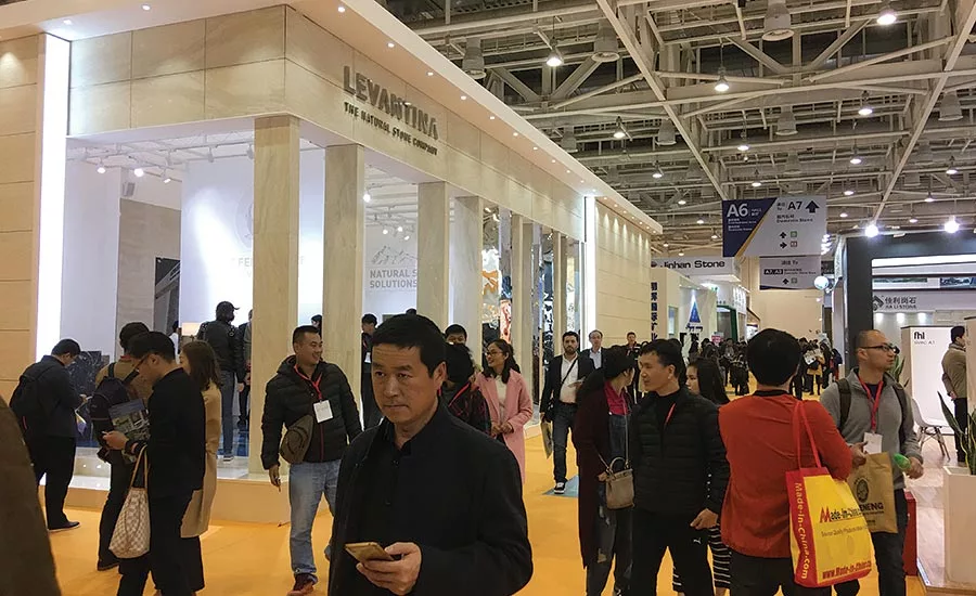 Attendees at the Xiamen Stone Fair