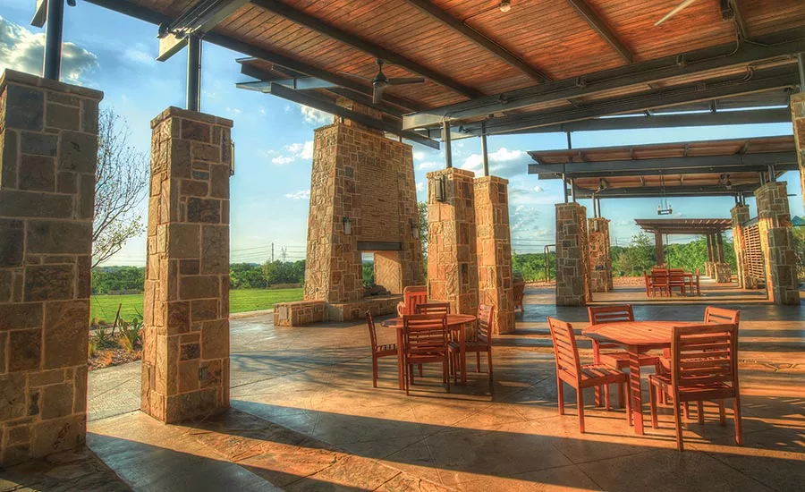 The public spaces at Austin Waters