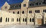 Monks research natural stone for monastery