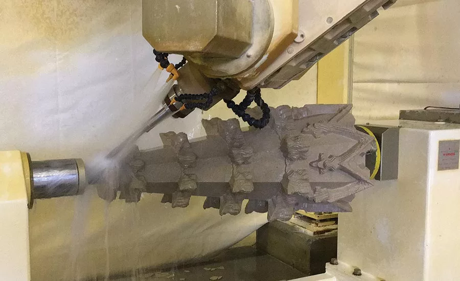 Monks use digital technology for stone fabrication