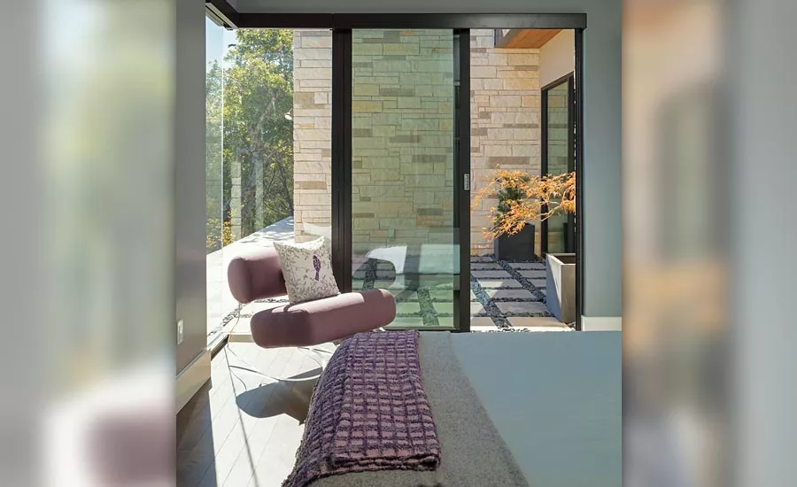 large windows and glass doors