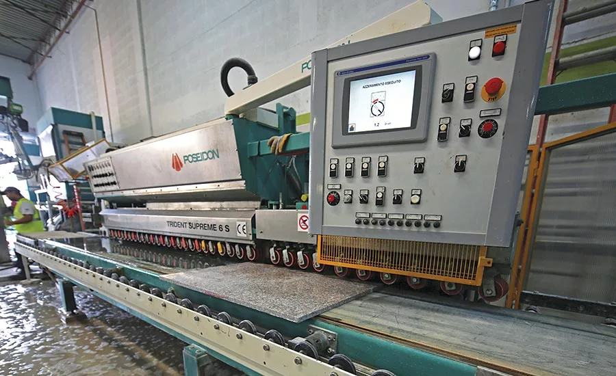 Trident 565 belt drive edge polisher with 14 heads