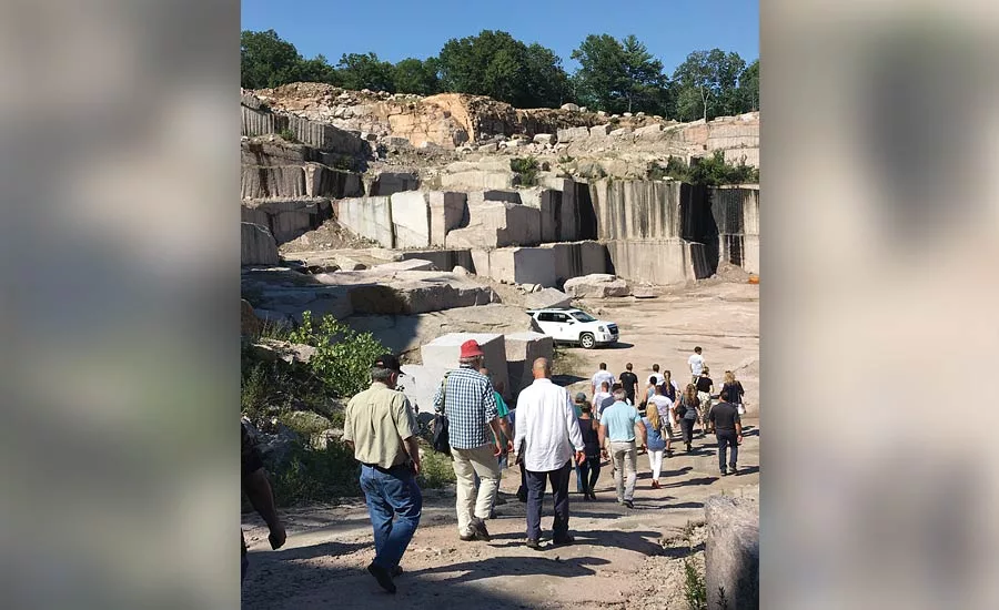 articipants were led down into the quarry