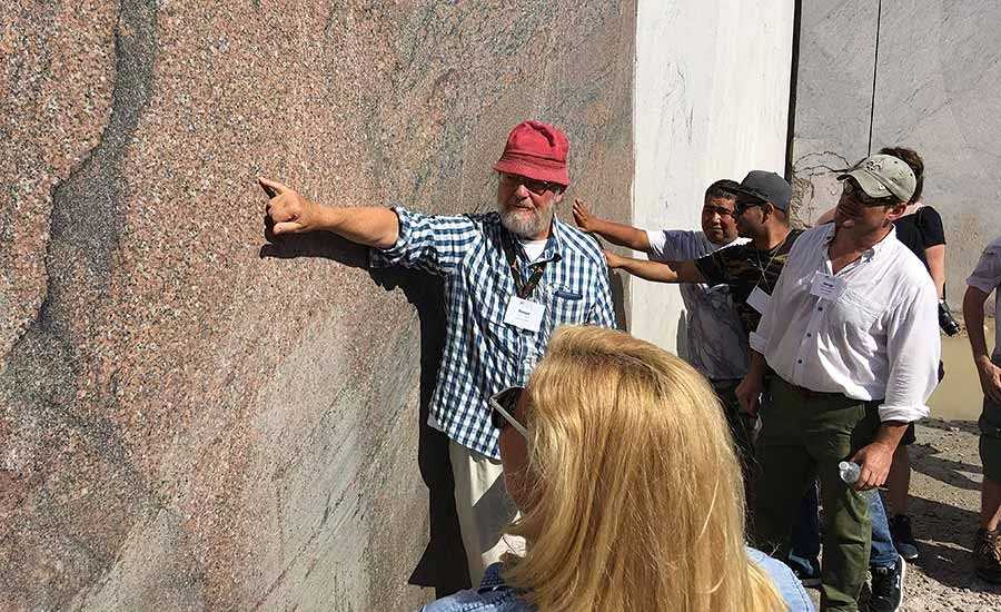 local geologist explained the granite formation