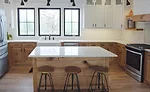 Each kitchen averages 55 square feet