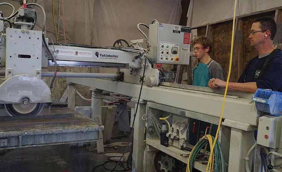 Granite slab transformed into the countertop