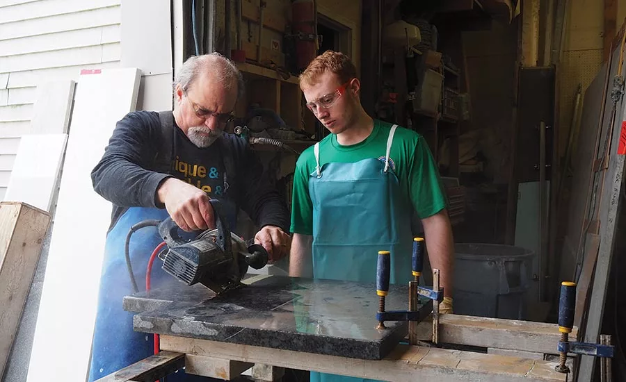 Stone fabrication shop offers real-life experience