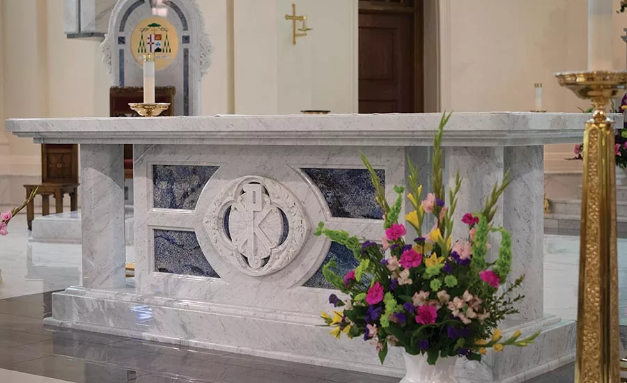 New slab marble altar for the Cathedral