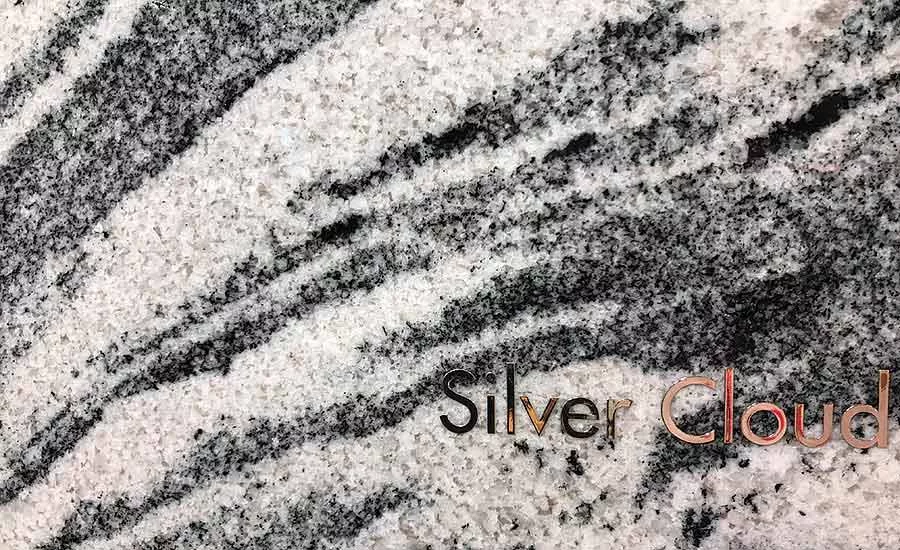 Pokarna showcased its new stone, Silver Cloud