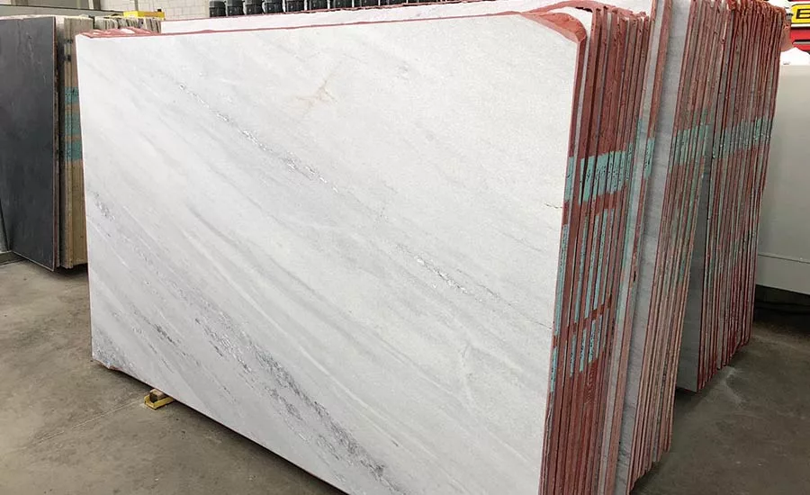 Marble blocks extracted from the quarry