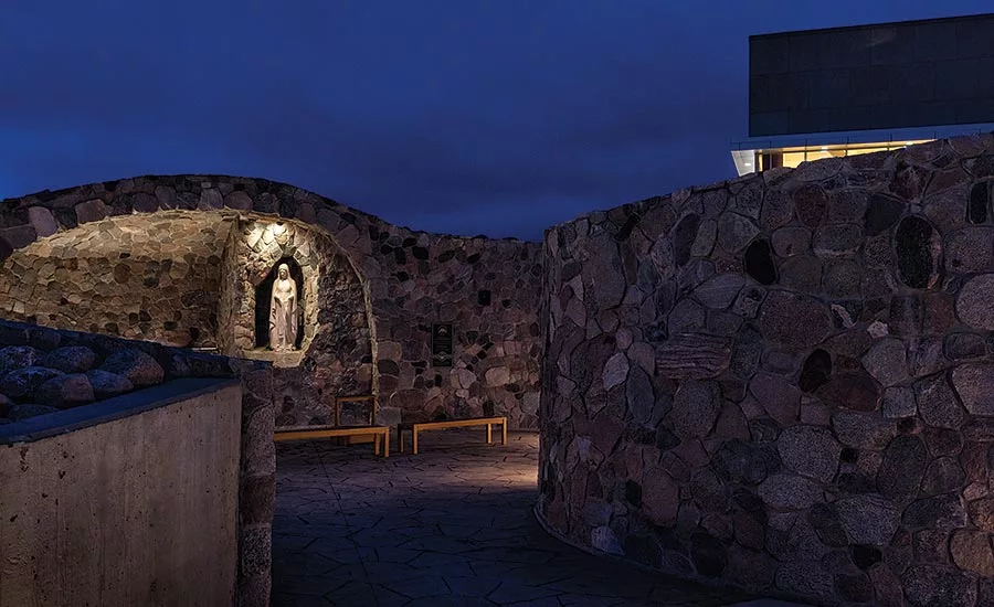 The main grotto area spans 1,300 square feet